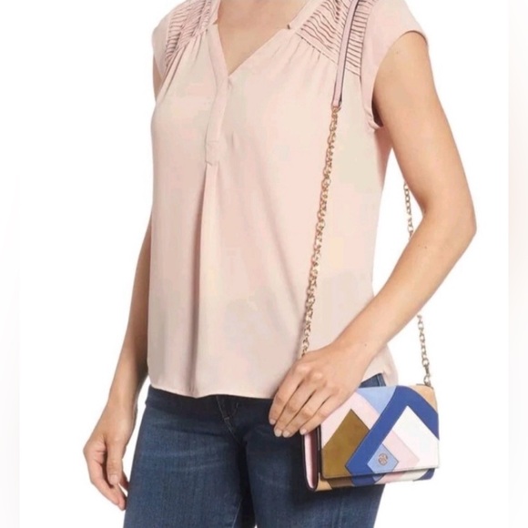 NWOT Tory Burch Multicolor Robinson Pieced Chain Wallet - Picture 10 of 11